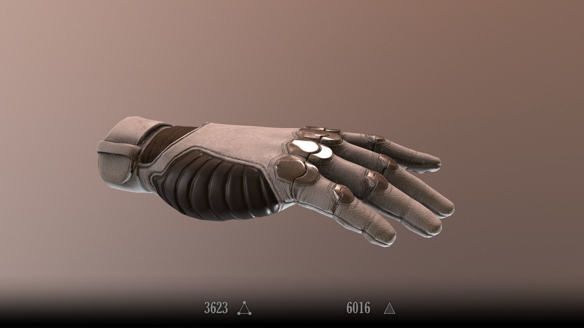 Sci-Fi Glove - Rigged and Animated Low-poly 3D model_8