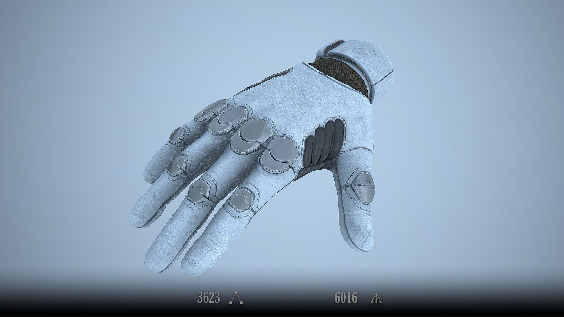 Sci-Fi Glove - Rigged and Animated Low-poly 3D model_3