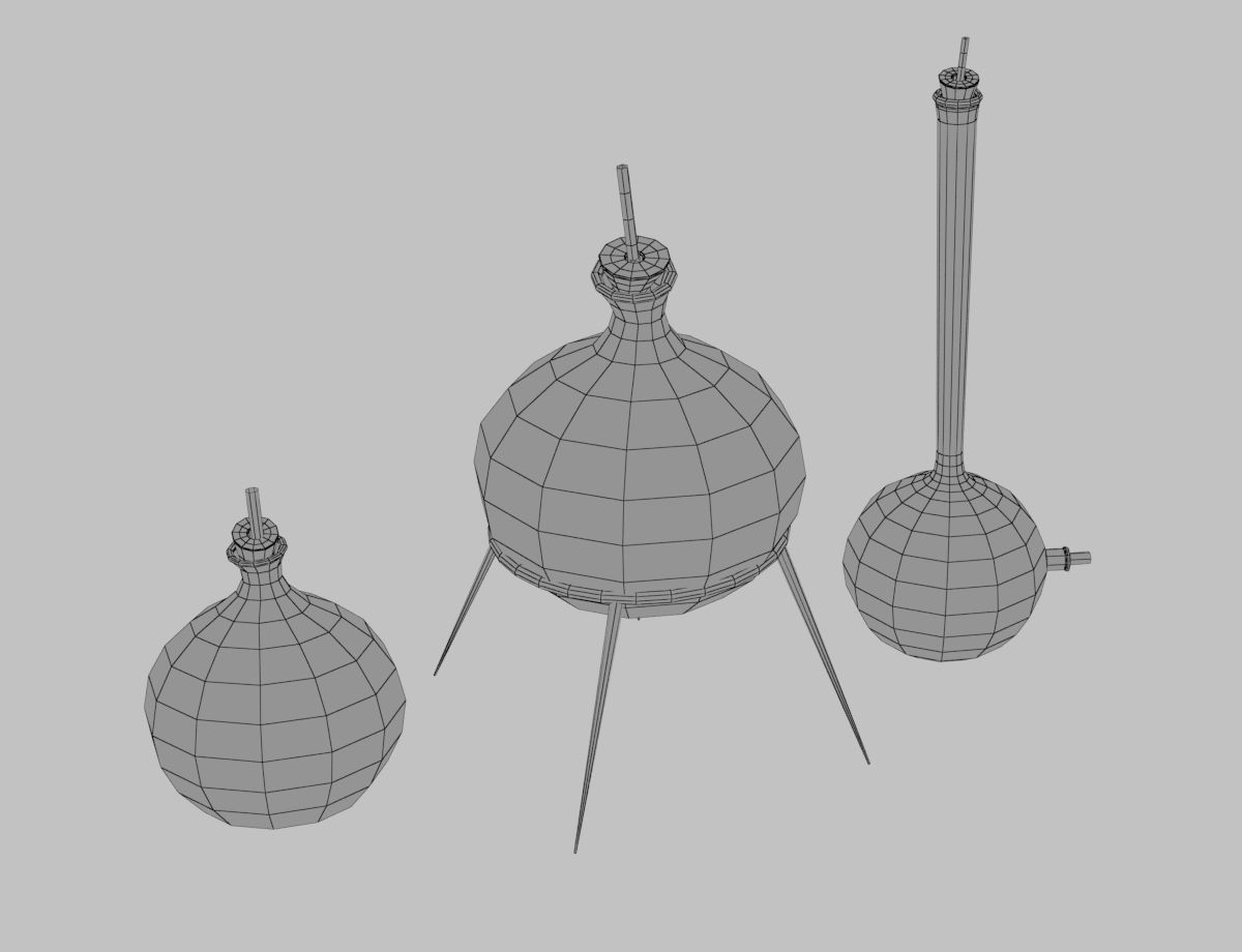chemistry recipient flask bowl 3D model_9