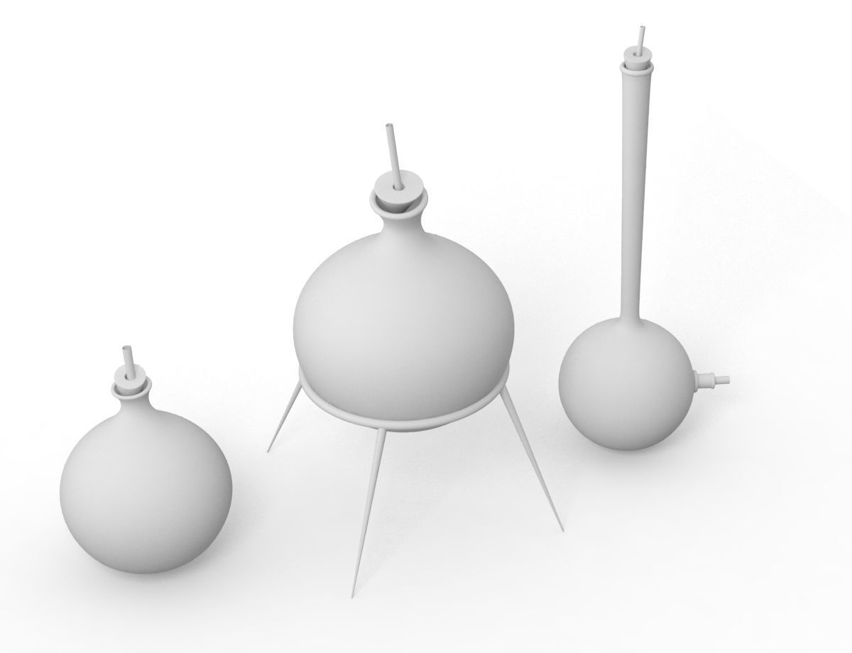 chemistry recipient flask bowl 3D model_6