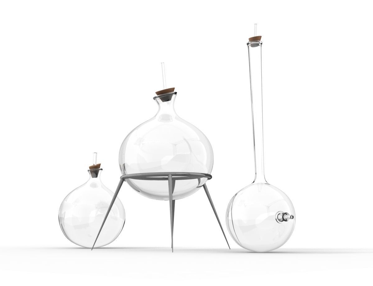 chemistry recipient flask bowl 3D model_1