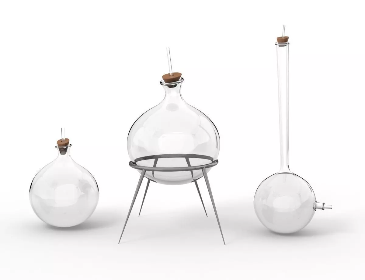 chemistry recipient flask bowl 3D model_0