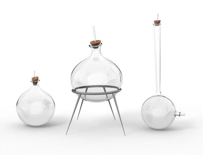 chemistry recipient flask bowl 3D model