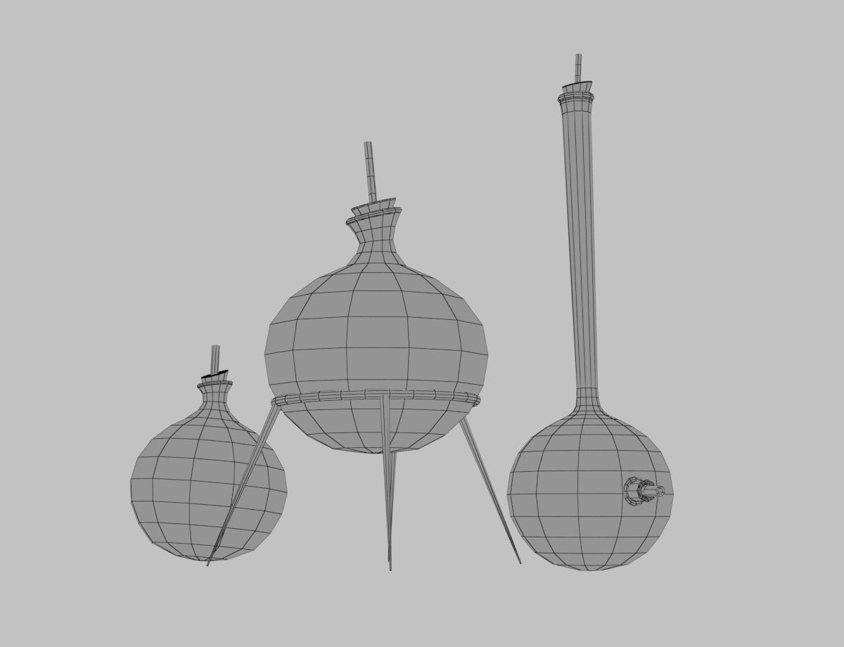 chemistry recipient flask bowl 3D model_10