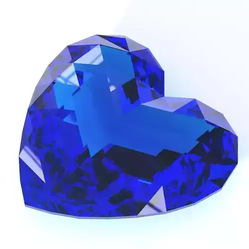Heart shaped gemstone v3 