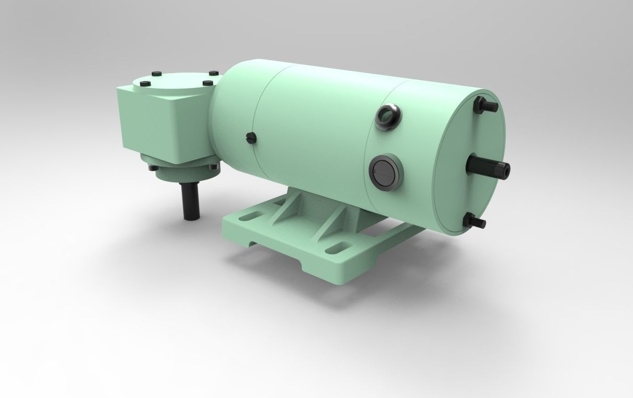 PMDC Motor Free 3D model_3