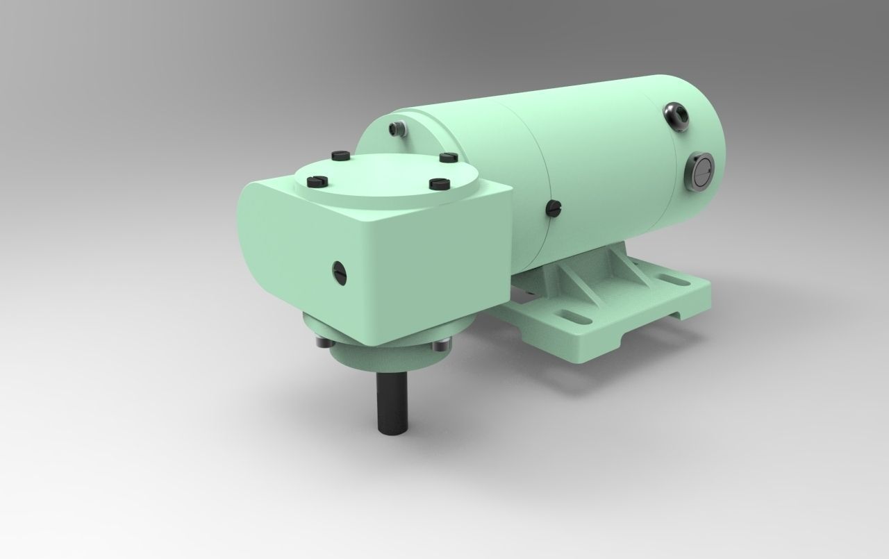 PMDC Motor Free 3D model_1