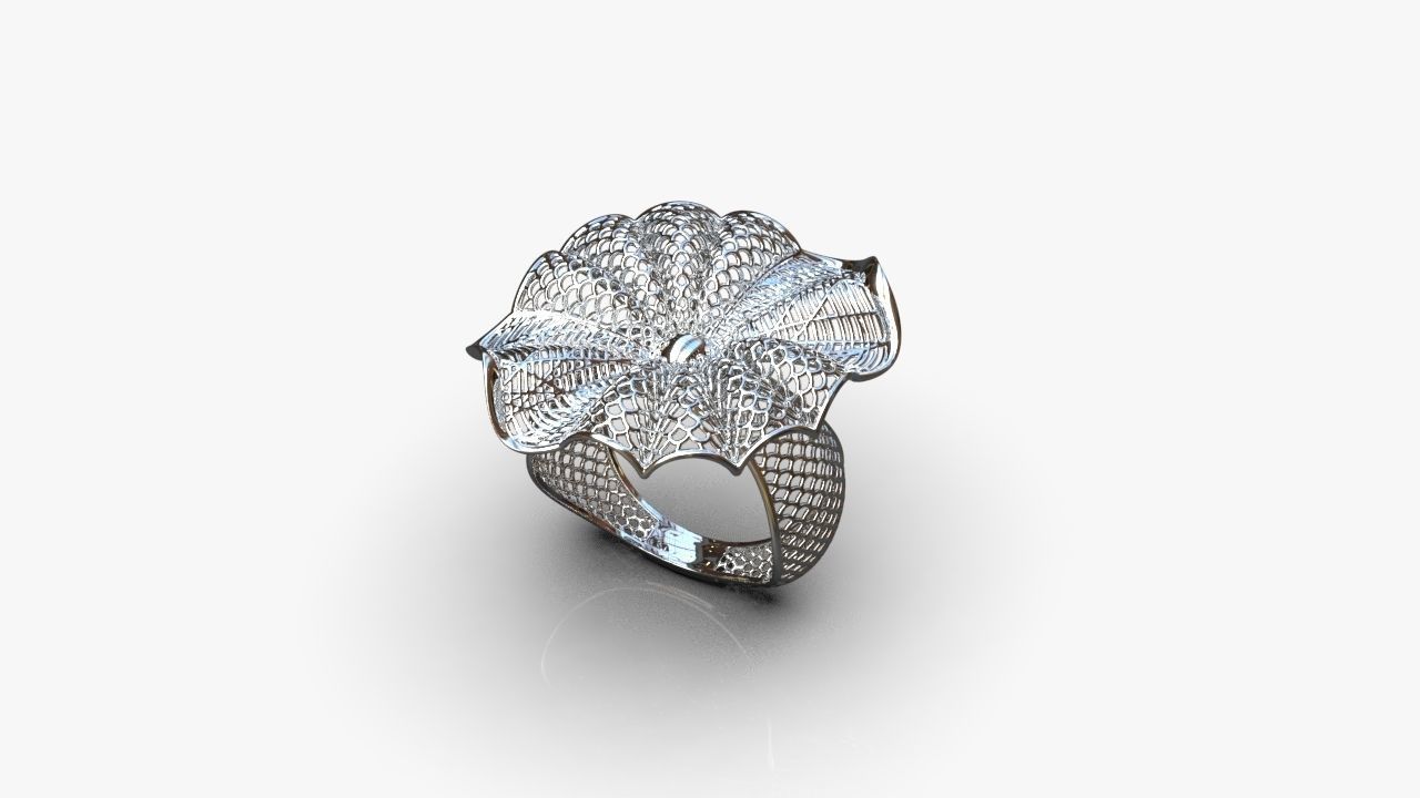 Stylized ring 3D print model_5