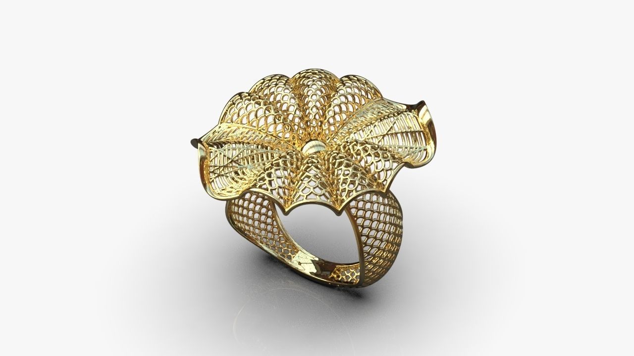 Stylized ring 3D print model_1