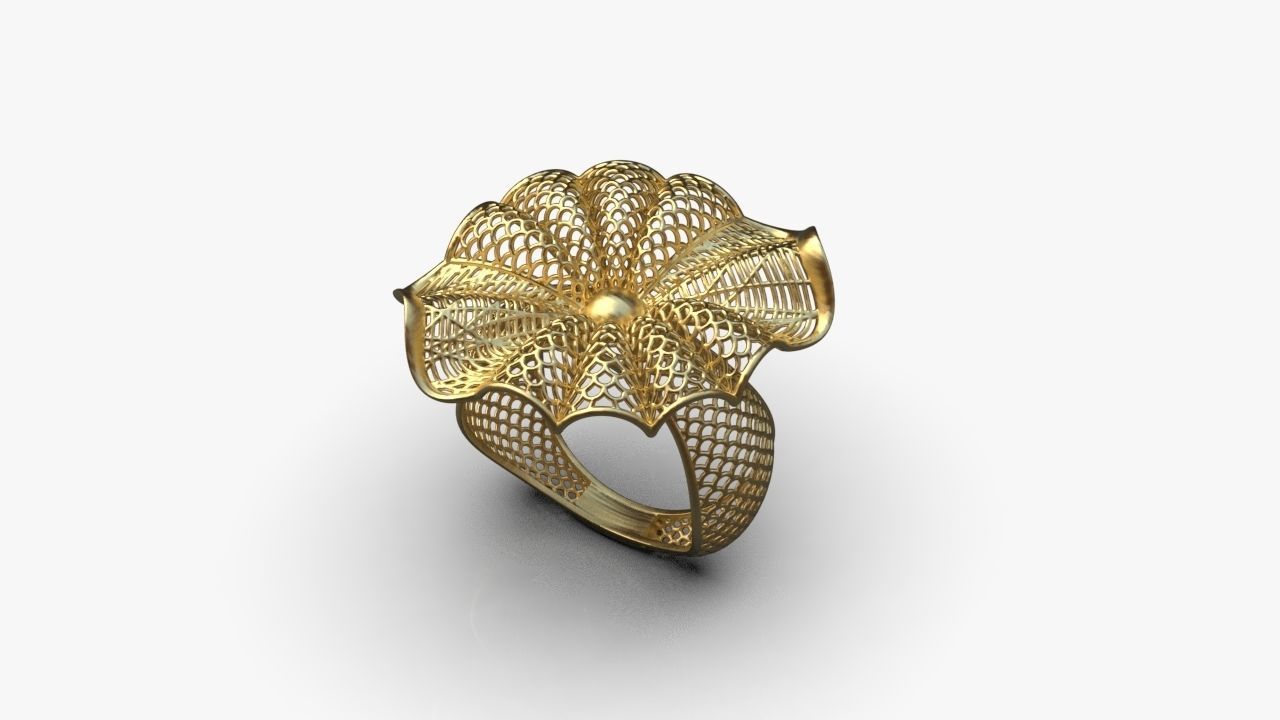 Stylized ring 3D print model_7