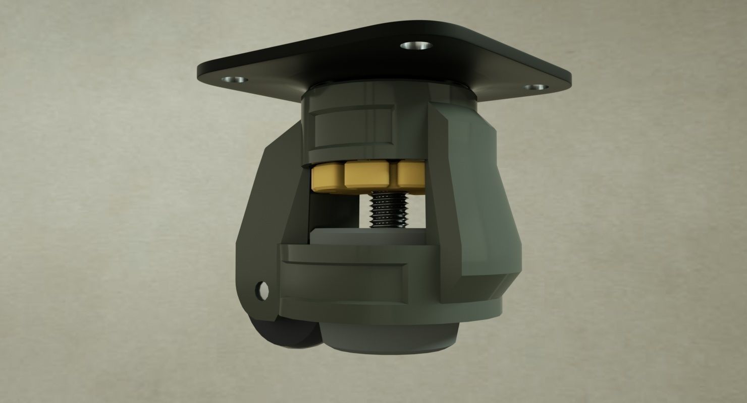 Universal wheel module 3D model_2