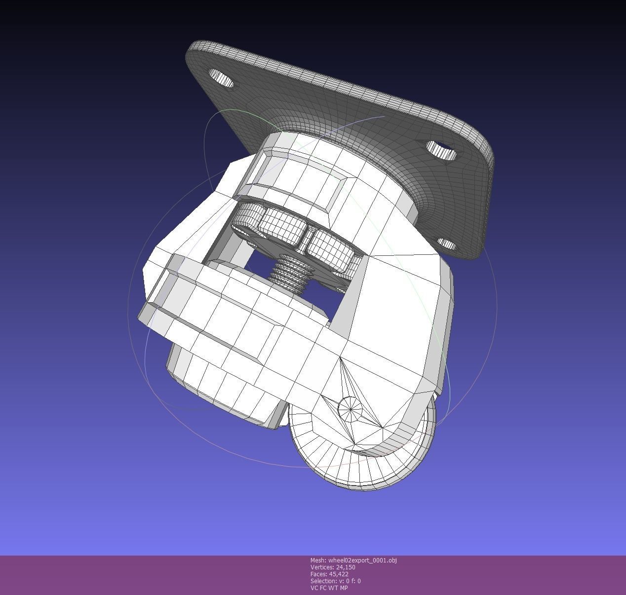 Universal wheel module 3D model_6