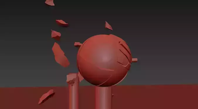 Bullet Breaking Balls - Slow Motion 3D model