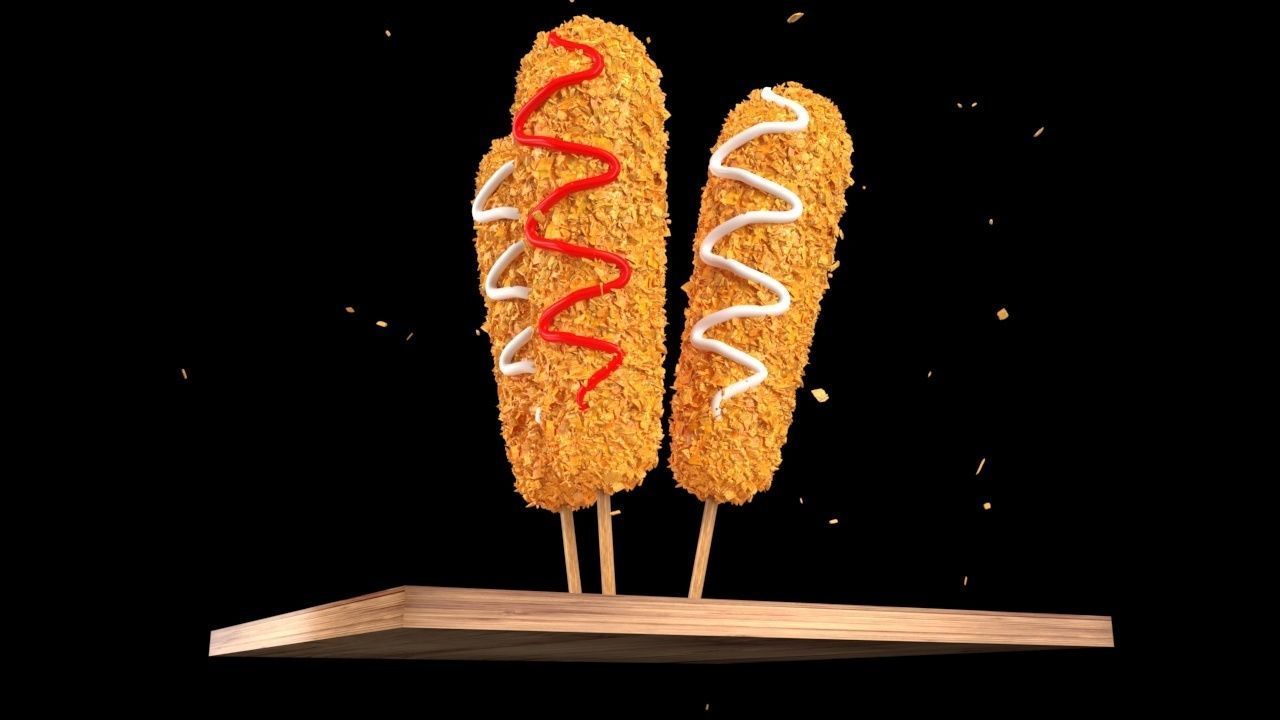 Corn Dog 3D model 3D model_5