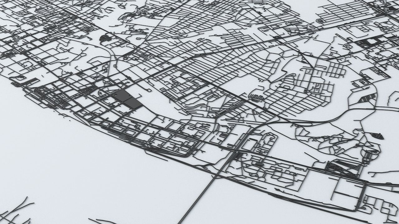 Volgograd Road Network and Streets 3D model_2