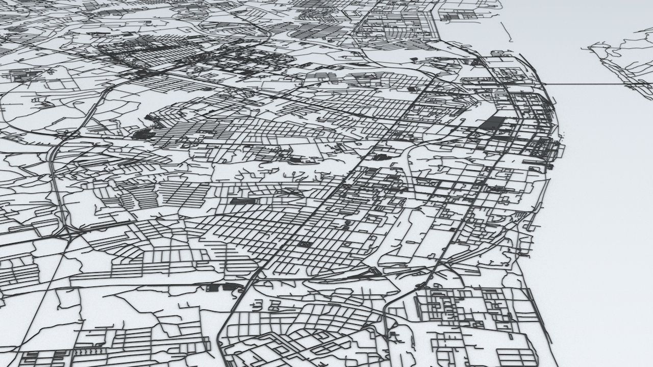 Volgograd Road Network and Streets 3D model_6