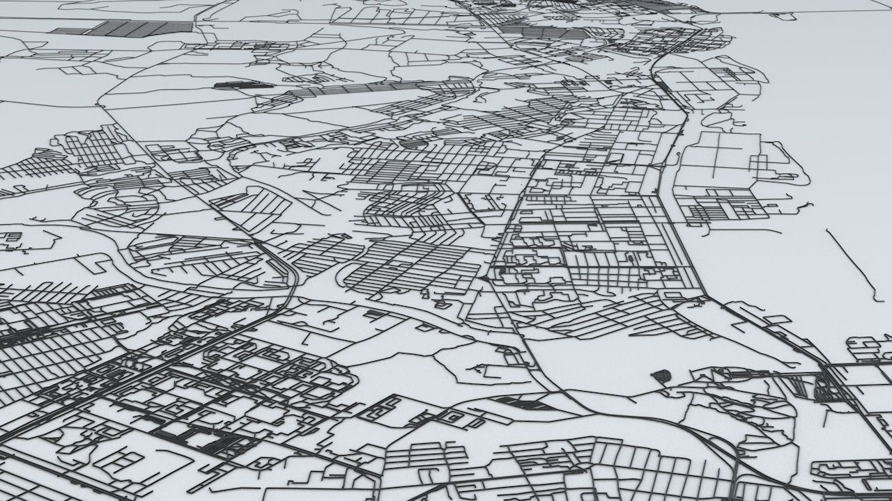 Volgograd Road Network and Streets 3D model_7