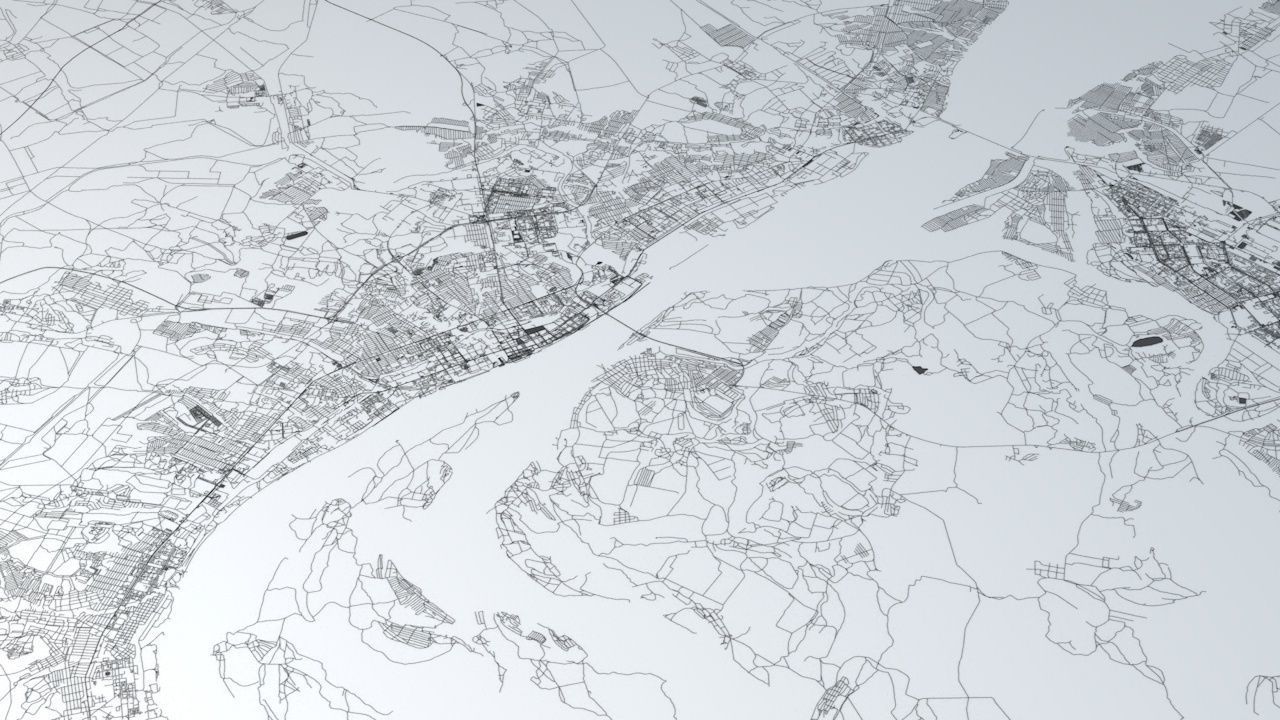 Volgograd Road Network and Streets 3D model_5