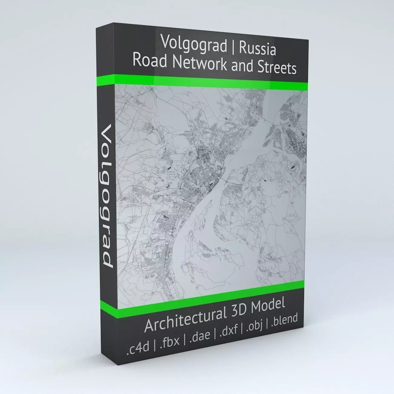 Volgograd Road Network and Streets 3D model_0