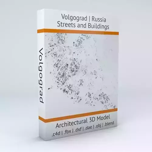 Volgograd Streets and Buildings 3D model