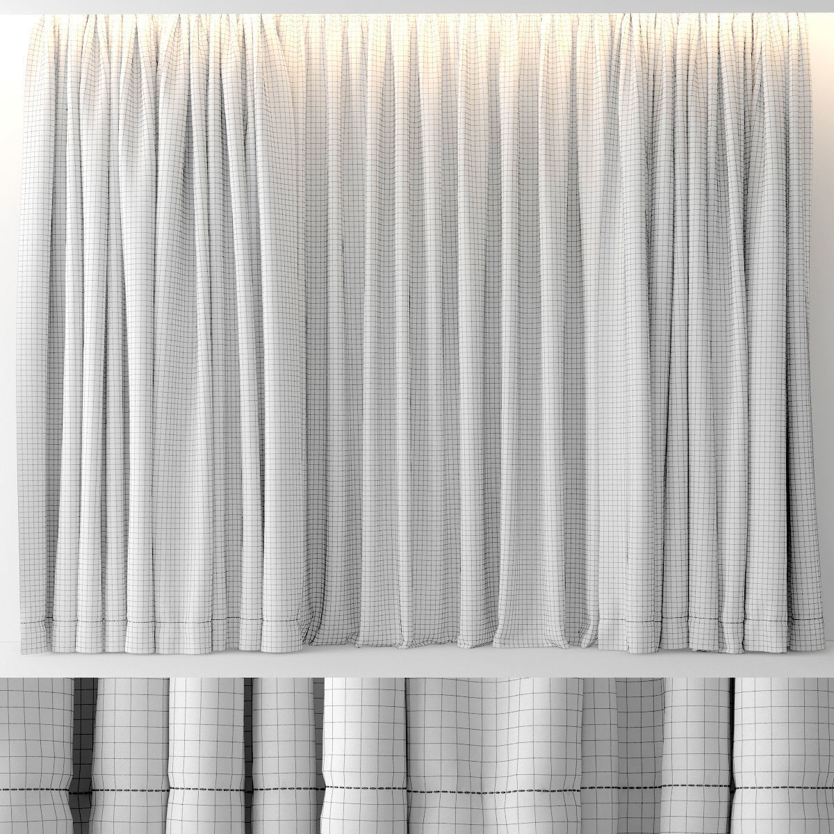 CURTAINS VELOUR 3D model_1