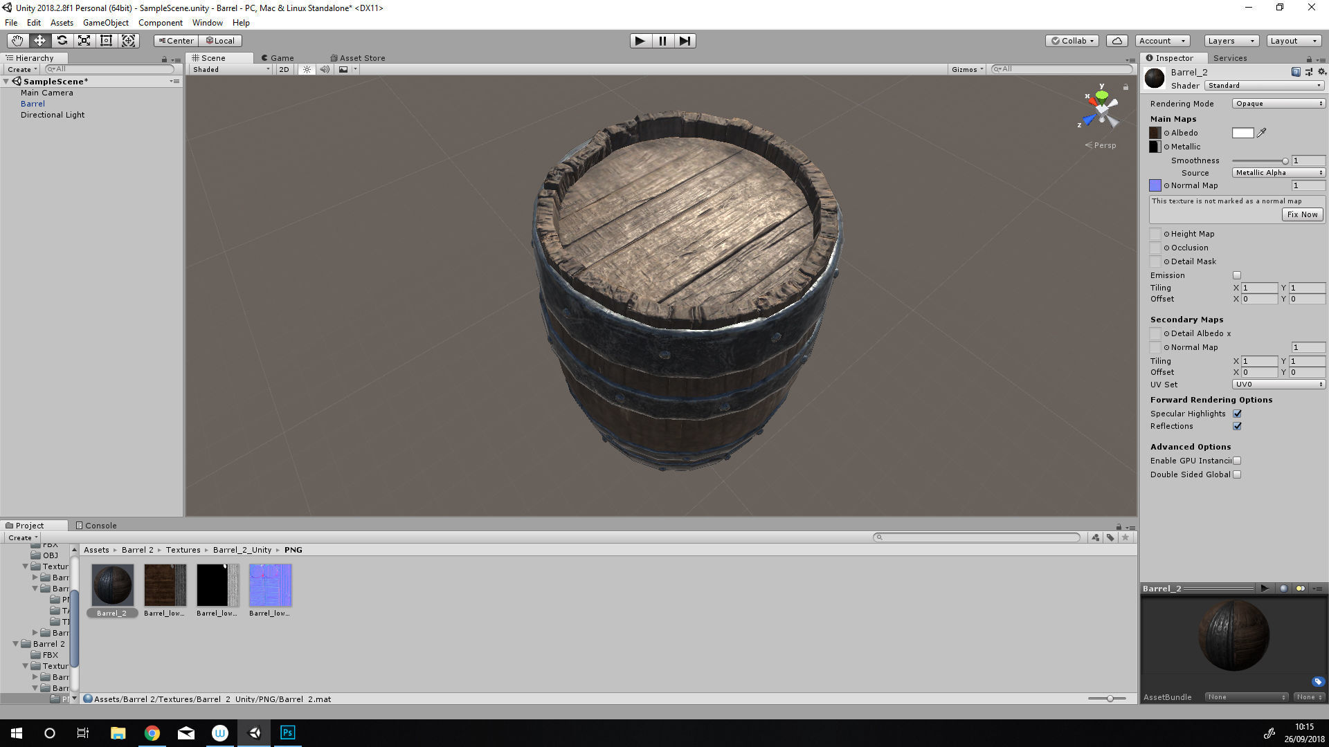 Old Medieval Barrel  Game Ready 3D Model Free low-poly 3D model_7