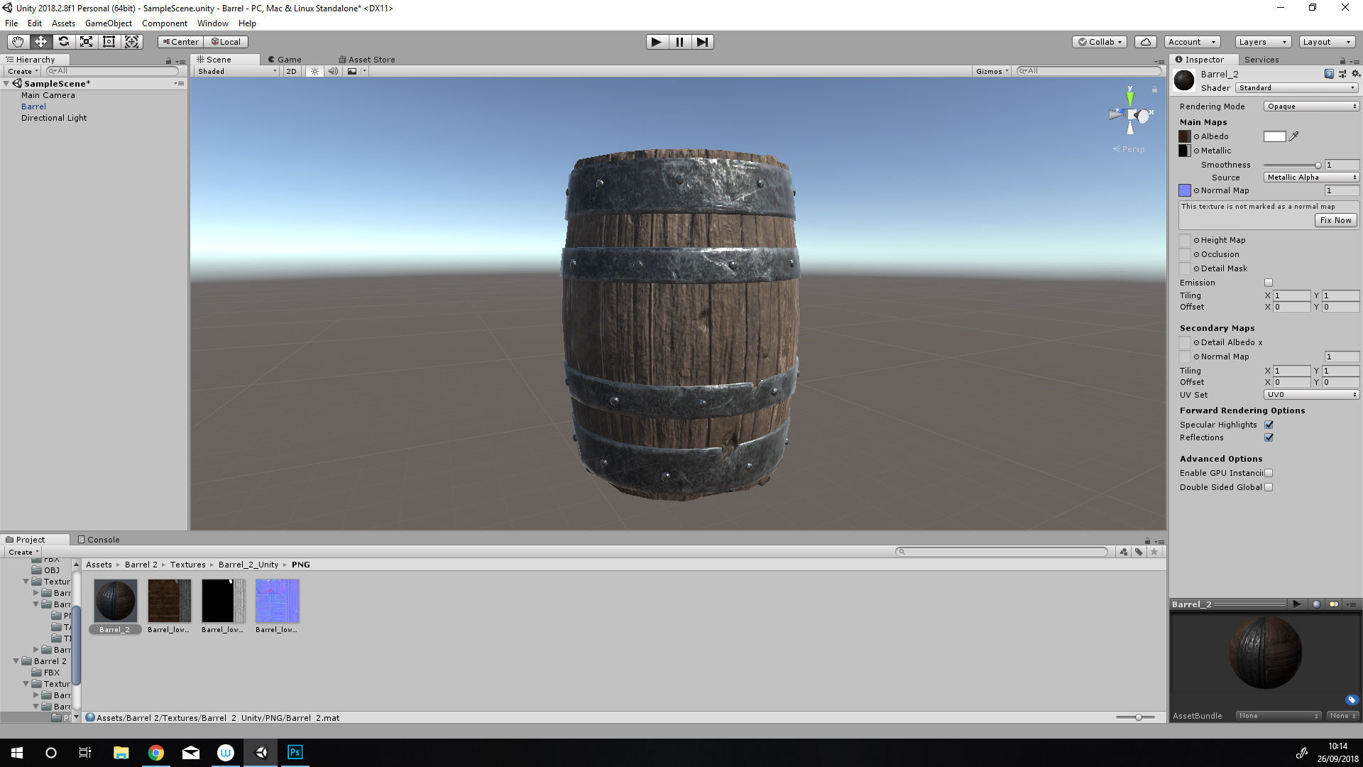 Old Medieval Barrel  Game Ready 3D Model Free low-poly 3D model_5