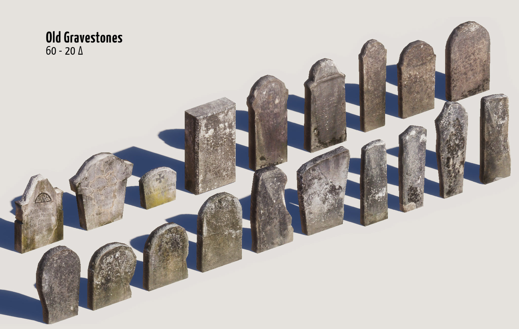 Old Cemetery Pack Low-poly 3D model_2