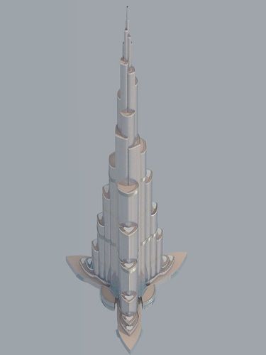 Burj Dubai Gif Spin File 3D model