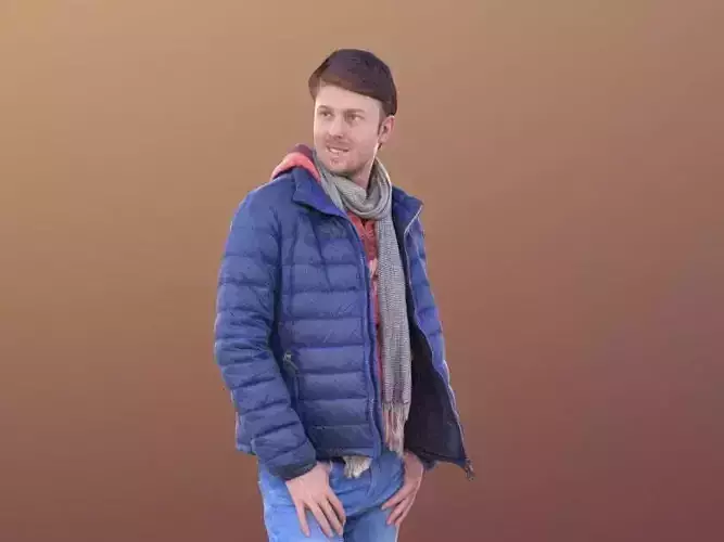 John 10311 - Standing Casual Man Low-poly 3D model
