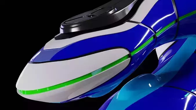 Sonic Riders Zero Gravity Blue Star gear CGI model