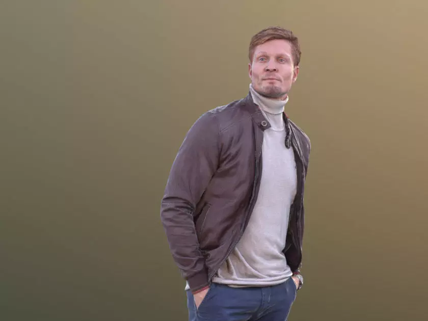 Andrew 10326 - Standing Casual Man Low-poly 3D model