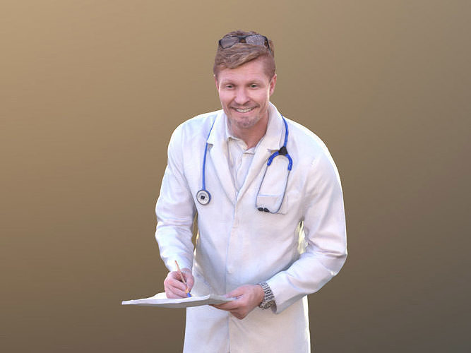 Andrew 10327 - Working Doctor Low-poly 3D model