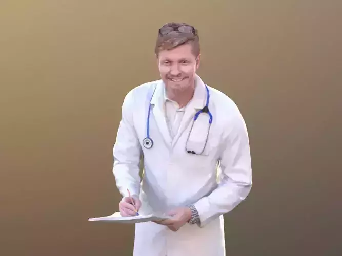 Andrew 10327 - Working Doctor Low-poly 3D model