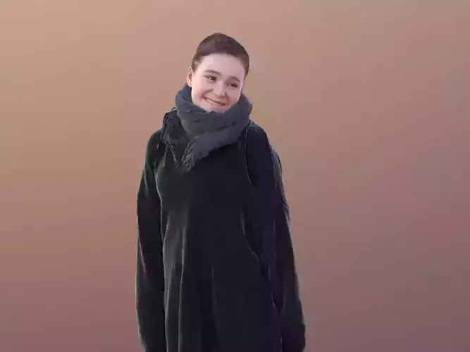 Nelly 10330 - Smiling Casual Girl Low-poly 3D model