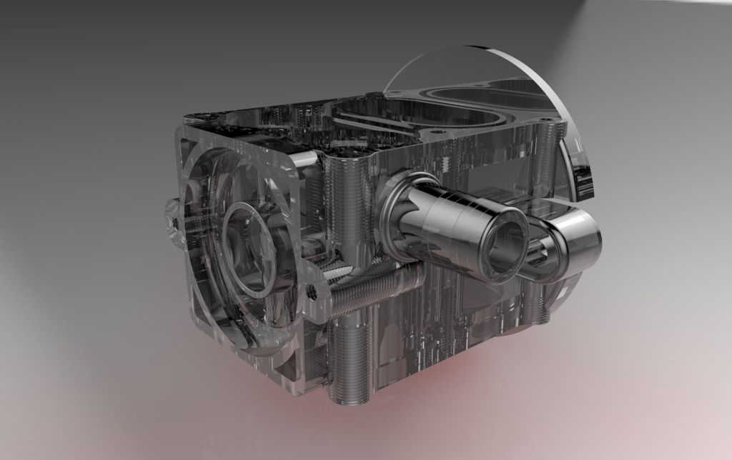 Diaphragm Pump Body Free 3D model_1