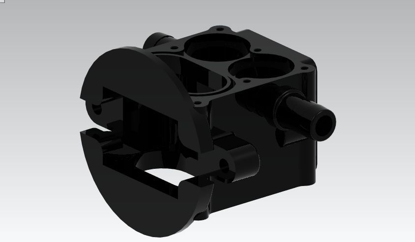 Diaphragm Pump Body Free 3D model_3