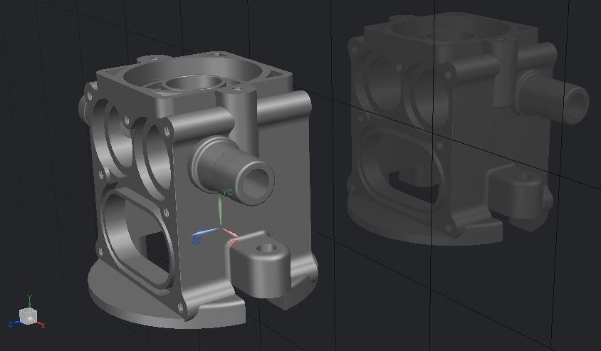 Diaphragm Pump Body Free 3D model_2