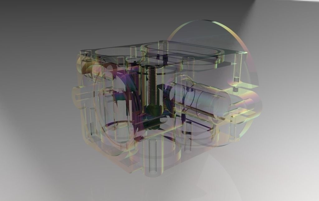 Diaphragm Pump Body Free 3D model_5