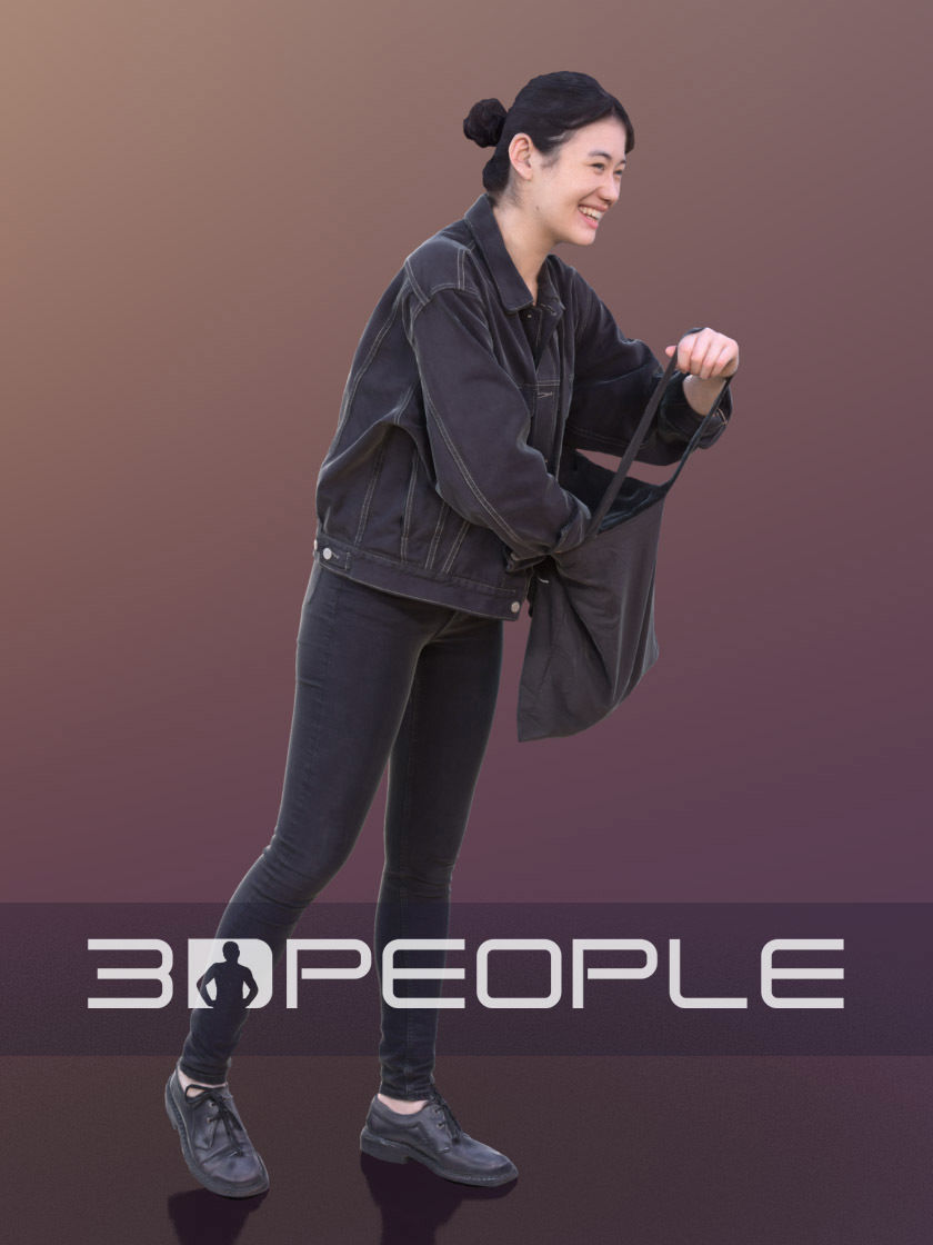 Francine 10332 - Shopping Casual Woman Low-poly 3D model_3