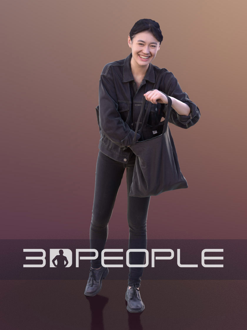 Francine 10332 - Shopping Casual Woman Low-poly 3D model_4