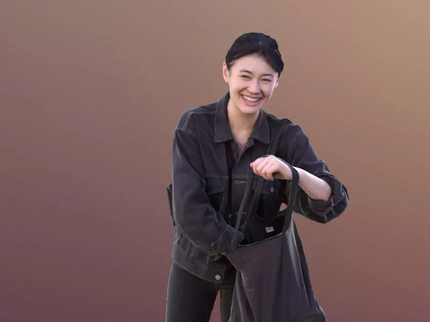 Francine 10332 - Shopping Casual Woman Low-poly 3D model_0