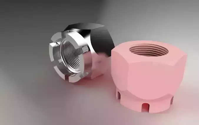 Nut metal Free 3D model