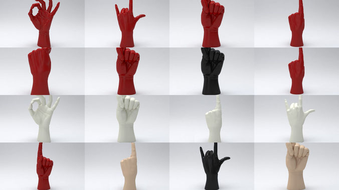 Hand pack printable 3D Model Collection