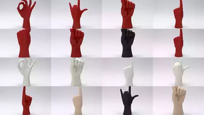 Hand pack printable 3D Model Collection