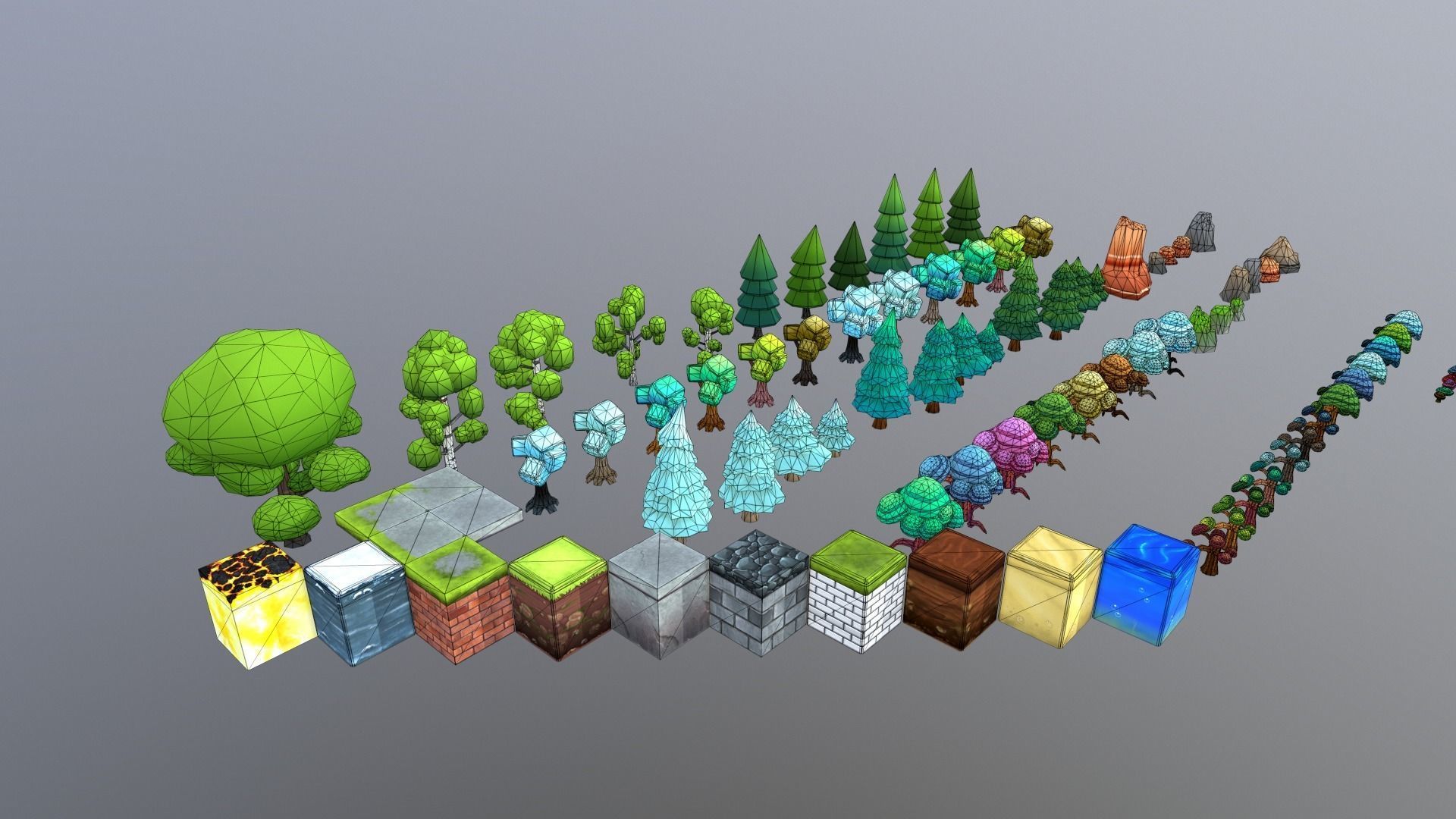 Low Poly Blocks and Props Low-poly 3D model_19