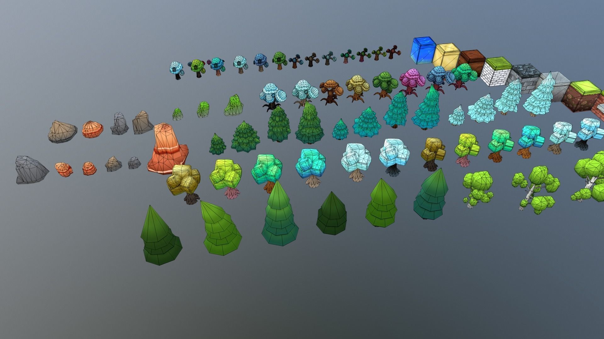 Low Poly Blocks and Props Low-poly 3D model_21