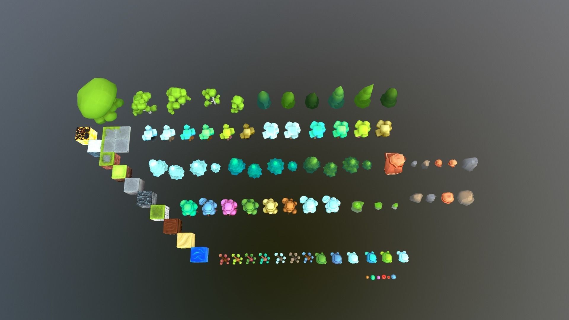 Low Poly Blocks and Props Low-poly 3D model_6