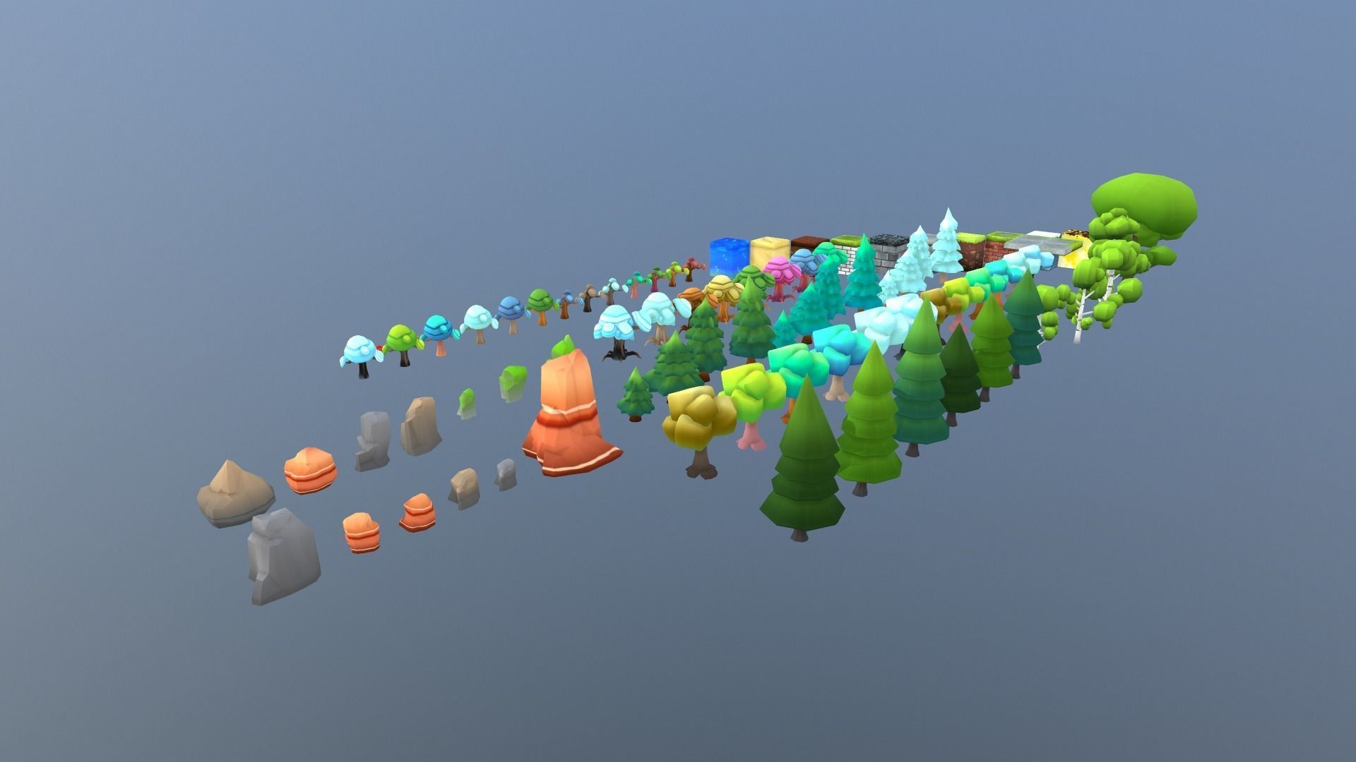 Low Poly Blocks and Props Low-poly 3D model_5