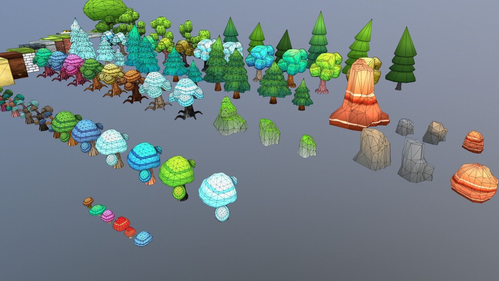 Low Poly Blocks and Props Low-poly 3D model_22